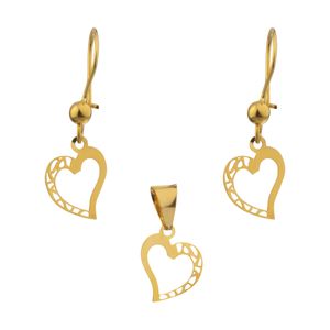 نیم ست طلا 18 عیار زنانه مایا ماهک مدل ms0577 طرح قلب