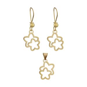 نیم ست طلا 18 عیار زنانه مایا ماهک مدل ms0587 طرح ستاره