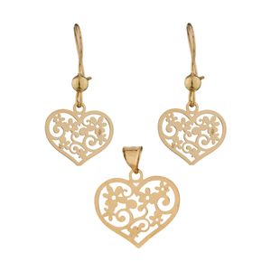 نیم ست طلا 18 عیار زنانه مایا ماهک مدل ms0681 طرح قلب