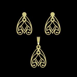 نیم ست طلا 18 عیار زنانه مدوپد مدل اسلیمی کد na11350