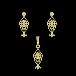 نیم ست طلا 18 عیار زنانه مدوپد مدل اسلیمی کد na12771