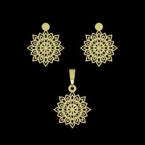 نیم ست طلا 18 عیار زنانه مدوپد مدل اسلیمی کد na13056
