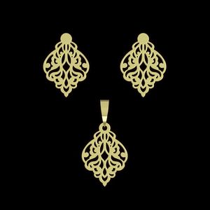 نیم ست طلا 18 عیار زنانه مدوپد مدل اسلیمی کد na15310