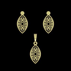 نیم ست طلا 18 عیار زنانه مدوپد مدل اشک کد na11424