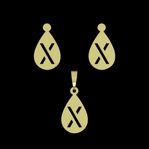 نیم ست طلا 18 عیار زنانه مدوپد مدل حرف x کد na12513