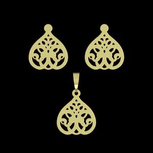 نیم ست طلا 18 عیار زنانه مدوپد مدل قلب کد na11684