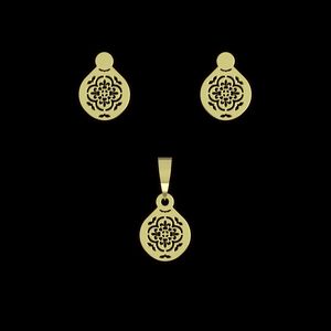 نیم ست طلا 18 عیار زنانه مدوپد مدل هندسی کد na10299