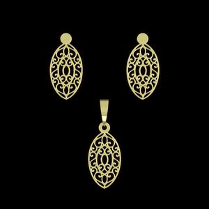 نیم ست طلا 18 عیار زنانه مدوپد مدل هندسی کد na11376