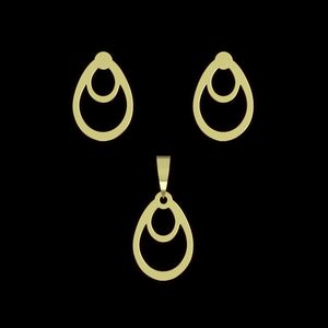 نیم ست طلا 18 عیار زنانه مدوپد مدل هندسی کد na11950