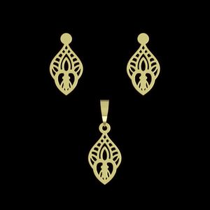 نیم ست طلا 18 عیار زنانه مدوپد مدل هندسی کد na13580