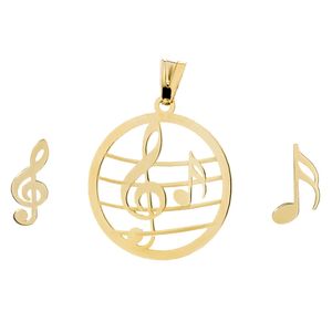 نیم ست طلا 18 عیار ماهک مدل ms0038 طرح نت موسیقی