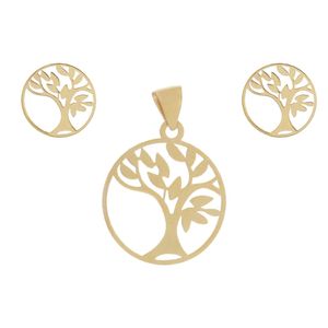 نیم ست طلا 18 عیار ماهک مدل ms0338