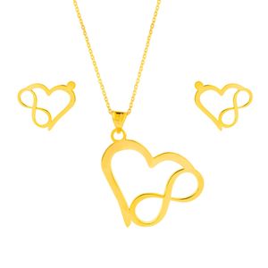 نیم ست طلای 18 عیار زنانه سیم و گوهر مدل gle165