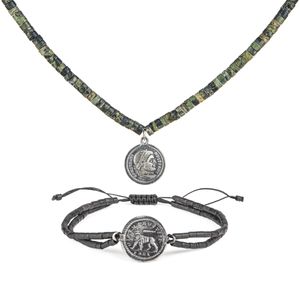 نیم ست نقره مردانه ریسه گالری مدل بیزانس 1397 5199