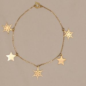 پابند طلا 18 عیار زنانه آمانژ مدل ستاره کد d9336