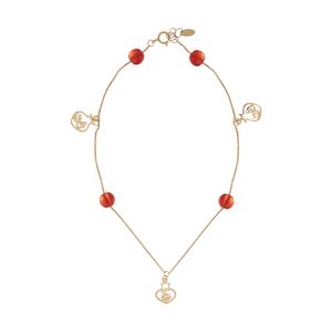 پابند طلا 18 عیار زنانه زرمان مدل zma0123 طرح انار و عشق