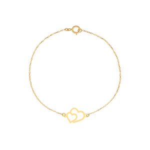 پابند طلا 18 عیار زنانه طرح قلب کد gan056