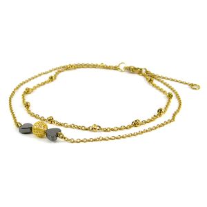 پابند طلا 18 عیار زنانه مانچو مدل ag002