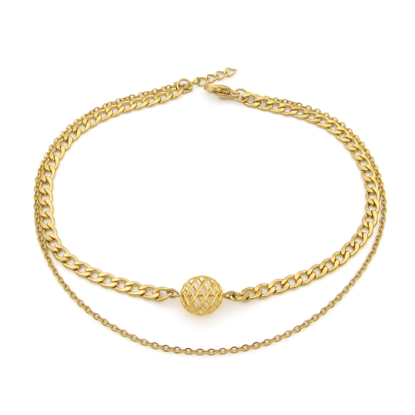 پابند طلا 18 عیار زنانه مانچو مدل ag009