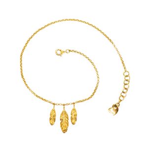 پابند طلا 18 عیار زنانه مدل پر c0004