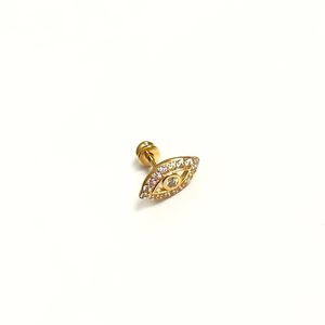 پیرسینگ طلا 18 عیار زنانه مدل ps012 طرح ته گرد و چشم
