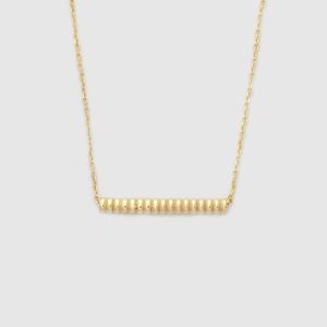 گردنبند طلا 18 عیار زنانه با زنجیر فیگارو مایا ماهک مدل mm2189 استوانه ی فنری