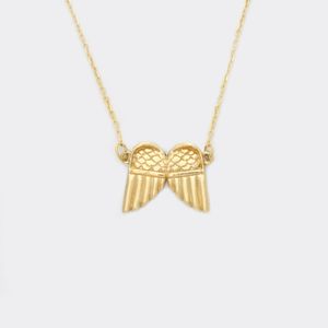 گردنبند طلا 18 عیار زنانه با زنجیر فیگارو مایا ماهک مدل mm2190 بال فرشته