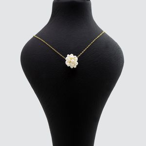 گردنبند طلا 18 عیار زنانه زرمان مدل zmm0949 طرح خوشه مروارید