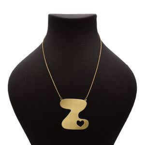 گردنبند طلا 18 عیار زنانه شمیم گلد گالری مدل حرف z و قلب mn318