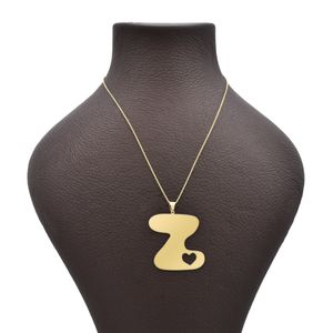 گردنبند طلا 18 عیار زنانه شمیم گلد گالری مدل حرف z و قلب کد pa345