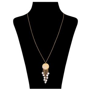 گردنبند طلا 18 عیار زنانه قیراط طرح مروارید کد gh3998
