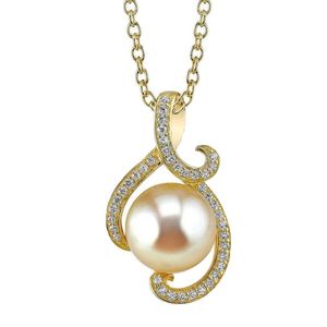 گردنبند طلا 18 عیار زنانه قیراط طرح مروارید کد gh759
