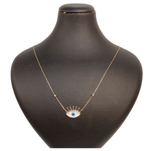 گردنبند طلا 18 عیار زنانه مدل چشم و نظر گالری یارطلا کد glch03 s