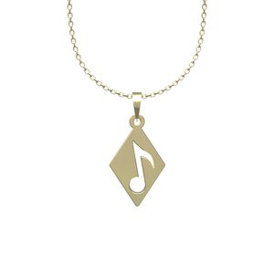 گردنبند طلا 18 عیار زنانه مدوپد مدل  نت موسیقی کد mm1195