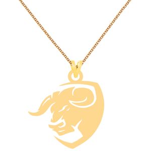 گردنبند طلا 18 عیار زنانه کرابو طرح گاو اردیبهشت مدل kr7094