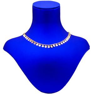 گردنبند طلا 18 عیار زنانه گالری رحمانی مدل کارتیه پولکی