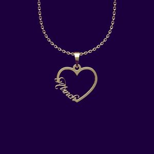 گردنبند طلا 18 عیار زنانه گالری طلا توسطی مدل اسم abinch کد 933927