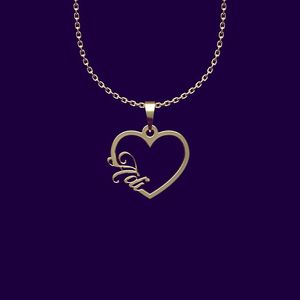 گردنبند طلا 18 عیار زنانه گالری طلا توسطی مدل اسم adi کد 51240b