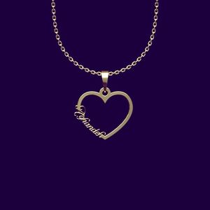 گردنبند طلا 18 عیار زنانه گالری طلا توسطی مدل اسم aghandeh کد 36c288