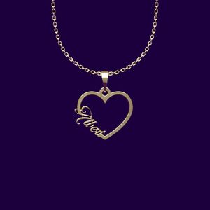 گردنبند طلا 18 عیار زنانه گالری طلا توسطی مدل اسم albert کد 64c045