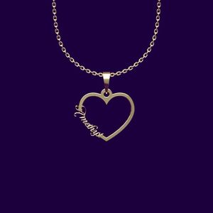 گردنبند طلا 18 عیار زنانه گالری طلا توسطی مدل اسم amethyst کد 8b21c9