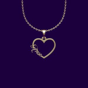 گردنبند طلا 18 عیار زنانه گالری طلا توسطی مدل اسم anse کد 3b8d22