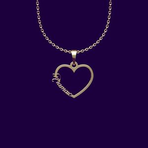 گردنبند طلا 18 عیار زنانه گالری طلا توسطی مدل اسم aramaic کد 8b7bbd