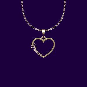 گردنبند طلا 18 عیار زنانه گالری طلا توسطی مدل اسم arman کد 1198c6
