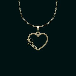 گردنبند طلا 18 عیار زنانه گالری طلا توسطی مدل اسم اسنا کد 564b0e