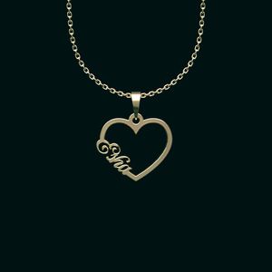 گردنبند طلا 18 عیار زنانه گالری طلا توسطی مدل اسم اشا کد 9598e8
