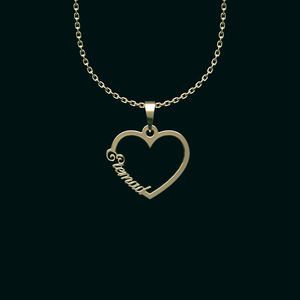 گردنبند طلا 18 عیار زنانه گالری طلا توسطی مدل اسم اعتماد کد 54b4c4