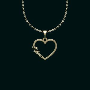 گردنبند طلا 18 عیار زنانه گالری طلا توسطی مدل اسم اقلیما کد 11d9cc