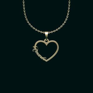 گردنبند طلا 18 عیار زنانه گالری طلا توسطی مدل اسم امانه کد 0ca7b3