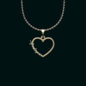 گردنبند طلا 18 عیار زنانه گالری طلا توسطی مدل اسم امیرکیوان کد cd78f1